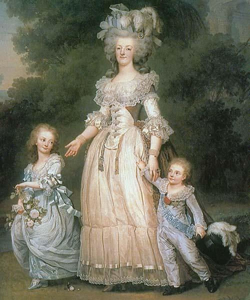 unknow artist Marie Antoinette with her children Spain oil painting art